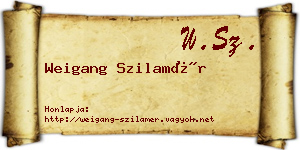 Weigang Szilamér névjegykártya